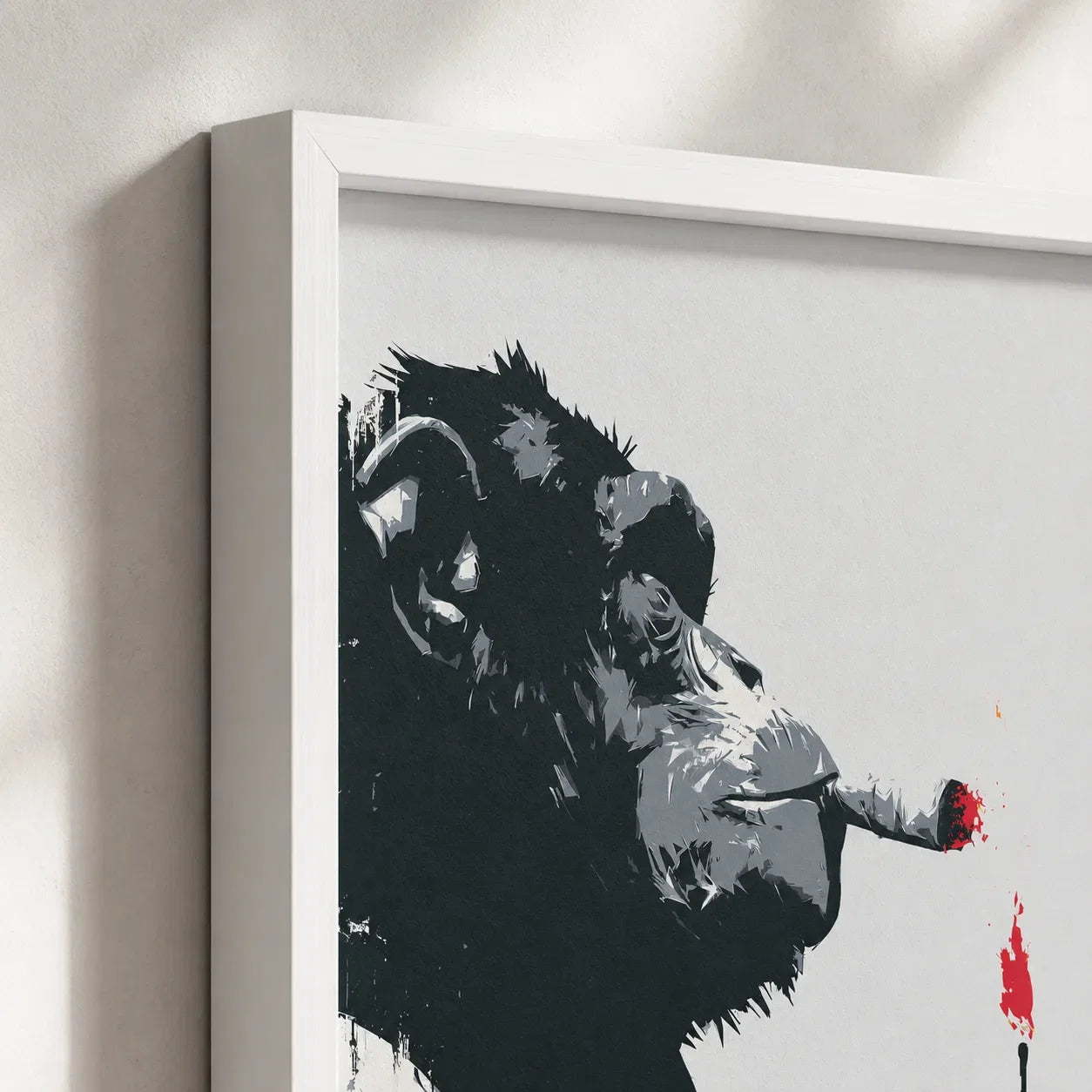 Smoking Chimp Graffiti Wall Art Decor - Wall Art Decor - packaging