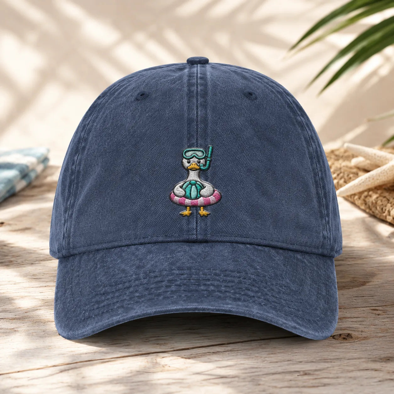 Snorkel Duck Washed Cap - washed cap - front view