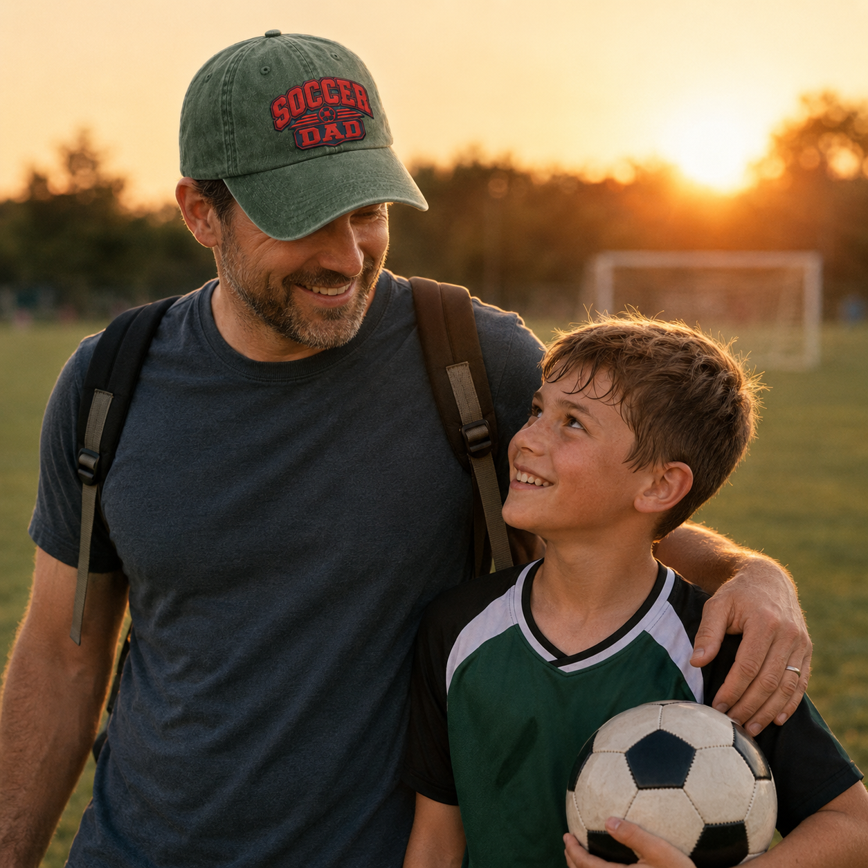 Soccer Dad Embroidered Washed Cap - Washed Cap - alternate angle