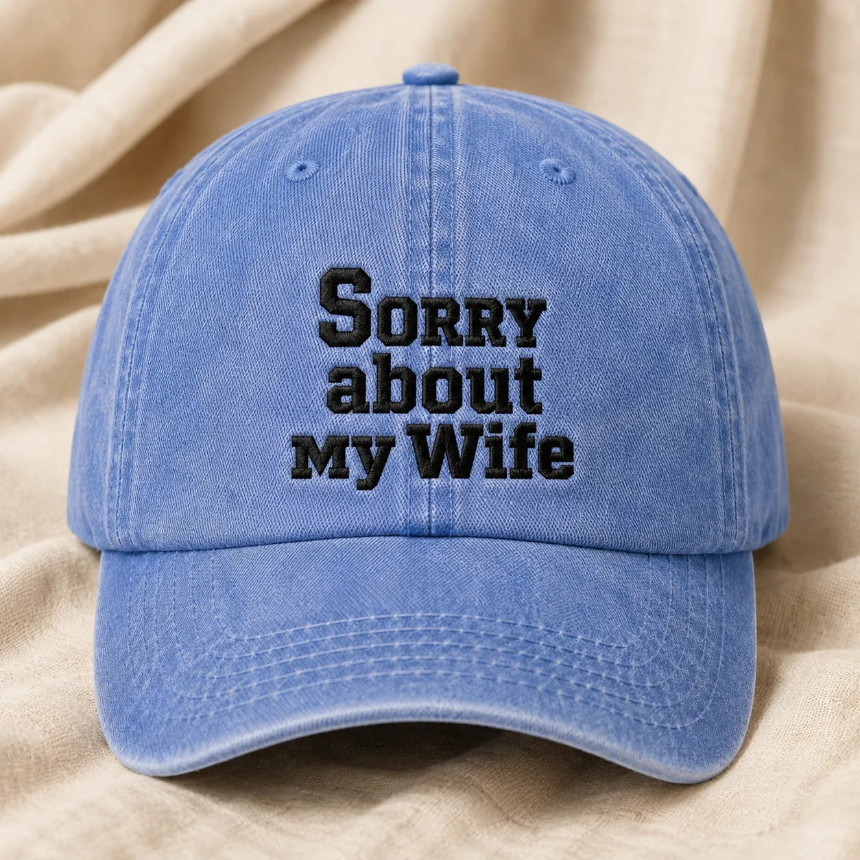Sorry about My Wife Washed Cap - washed cap - lifestyle