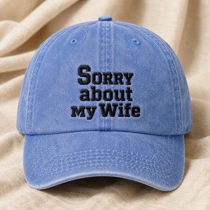 Sorry about My Wife Washed Cap - washed cap - lifestyle