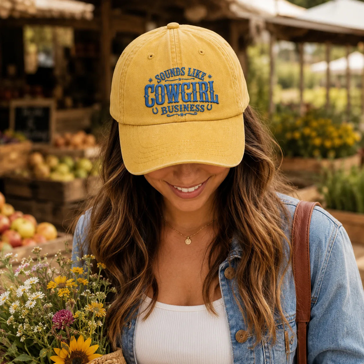 Sounds Like a Cowgirl Business Washed Cap - Washed Cap - alternate angle