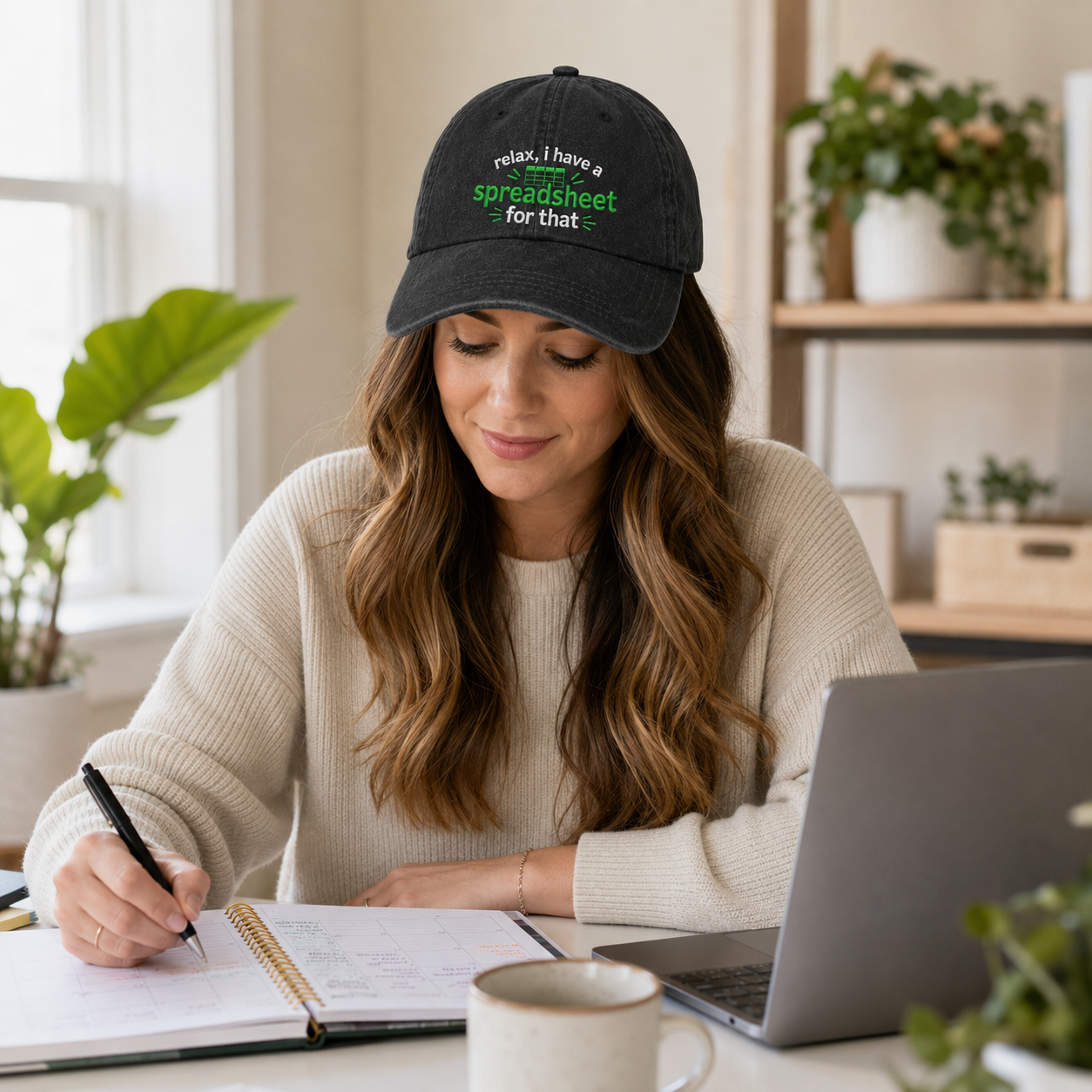 Spreadsheet For That Embroidered Washed Cap - Washed Cap - alternate angle