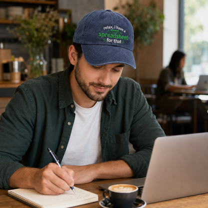 Spreadsheet For That Embroidered Washed Cap - Washed Cap - detail