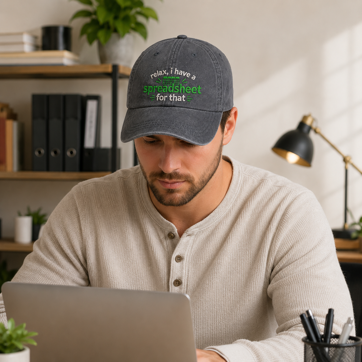 Spreadsheet For That Embroidered Washed Cap - Washed Cap - side view