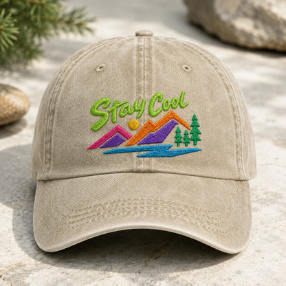Stay Cool Washed Cap - washed cap - side view