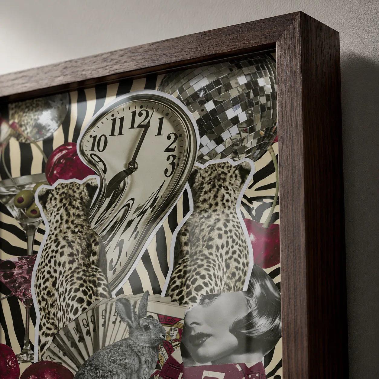 Surreal Leopard Casino Collage Wall Art Decor - Wall Art Decor - packaging