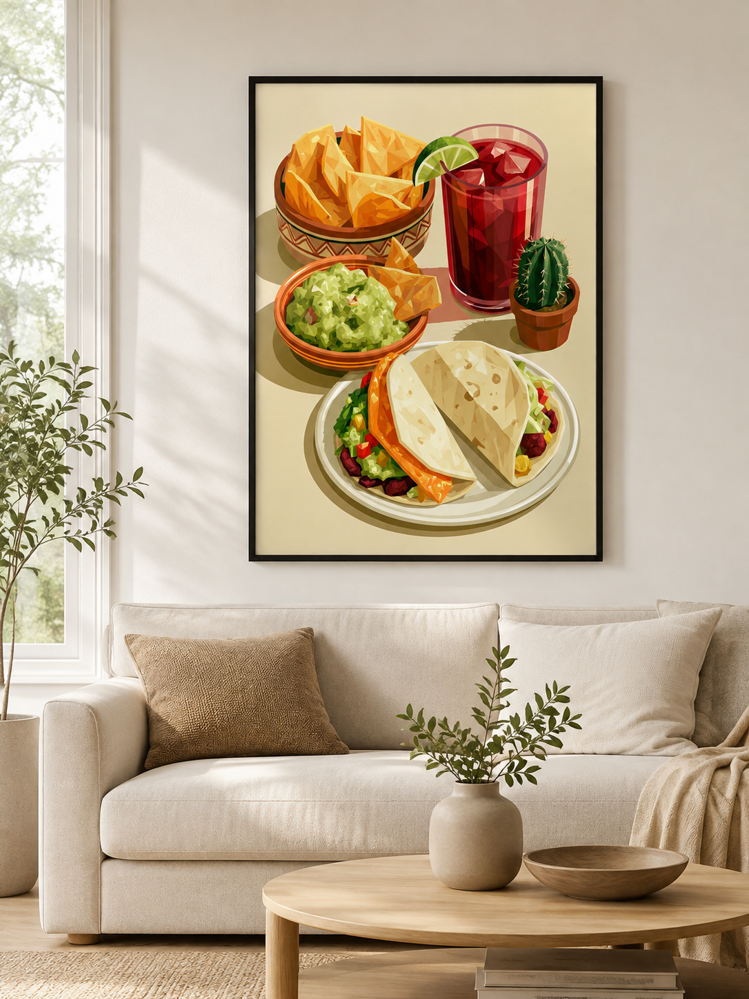 Tacos Mexicanos Póster - Wall Art Decor - detail view - taco kitchen wall art, mexican food poster