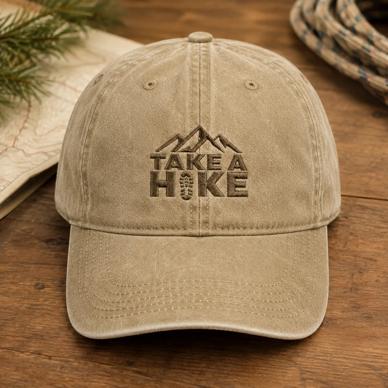 Take A Hike Washed Cap - washed cap - front view