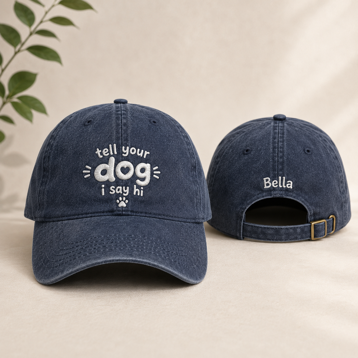 Tell Your Dog Washed Cap - Washed Cap - front view