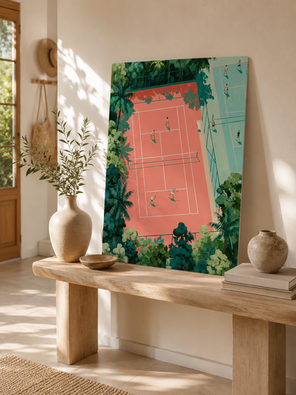 Tennis Court Wall Art - Wall Art Decor - packaging - tennis court wall art, tennis art print