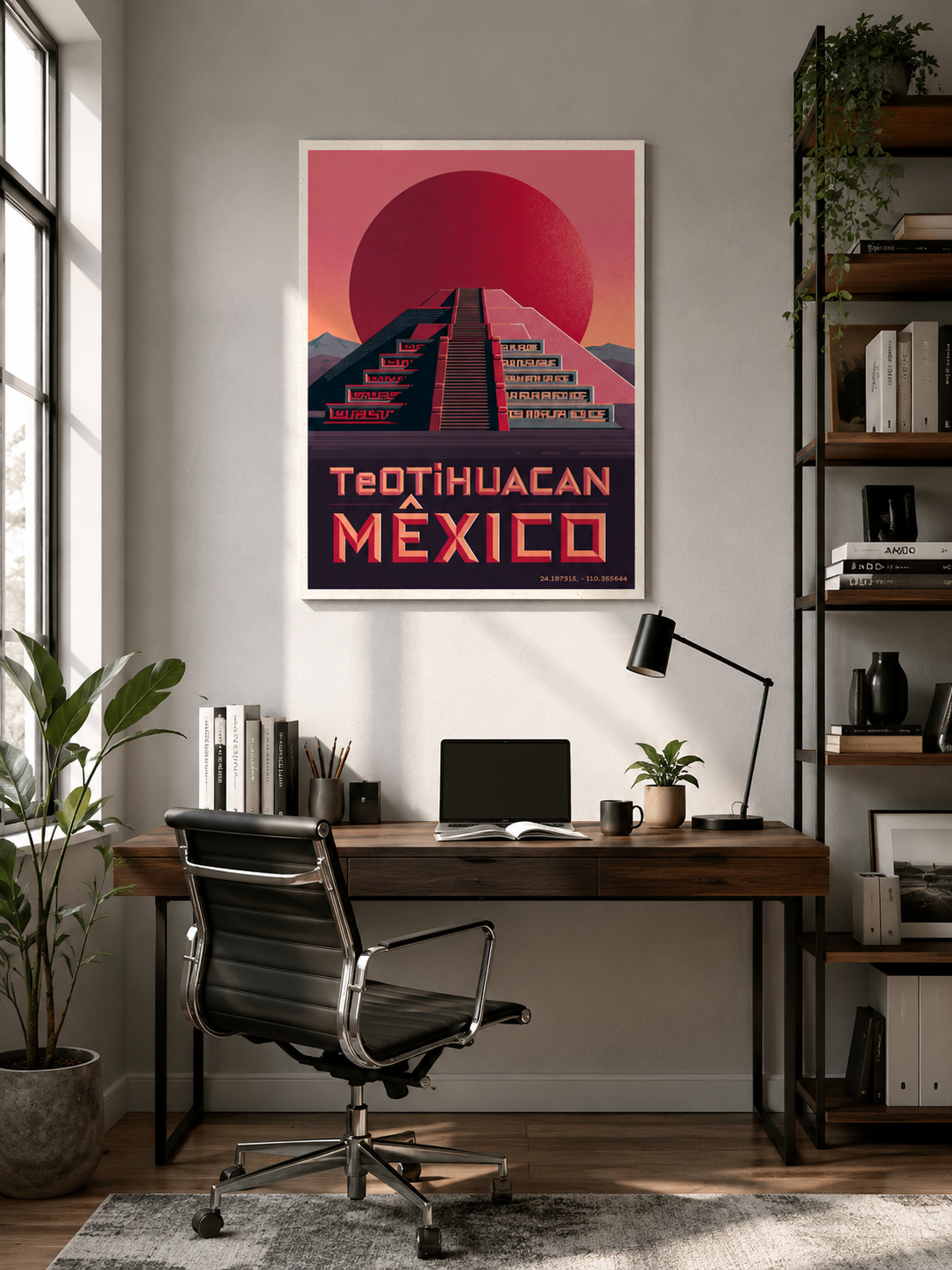 Teotihuacan Mexiko Poster - Wall Art Decor - packaging - teotihuacan mexico poster, mexico travel wall art