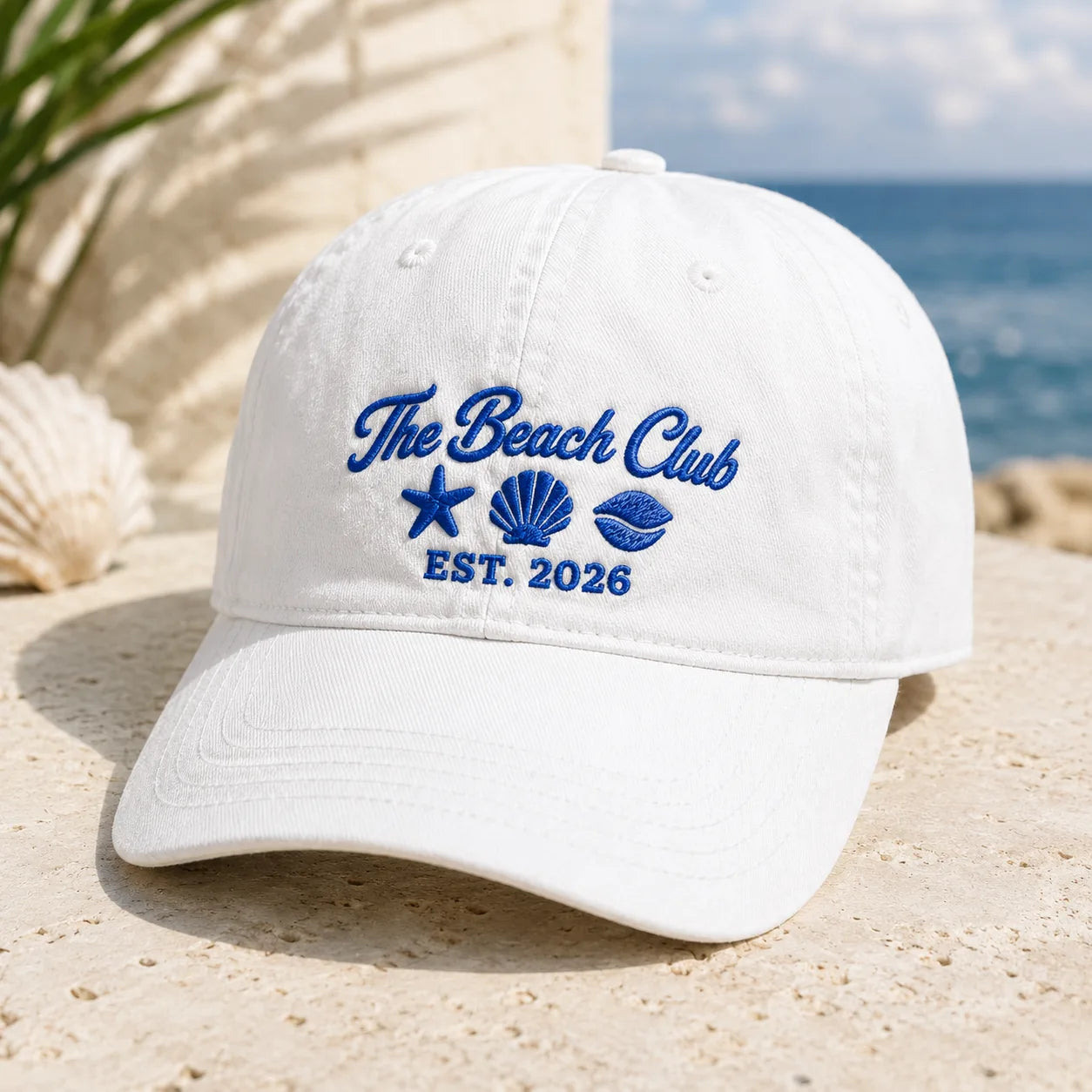 The Beach Club Washed Cap - washed cap - front view