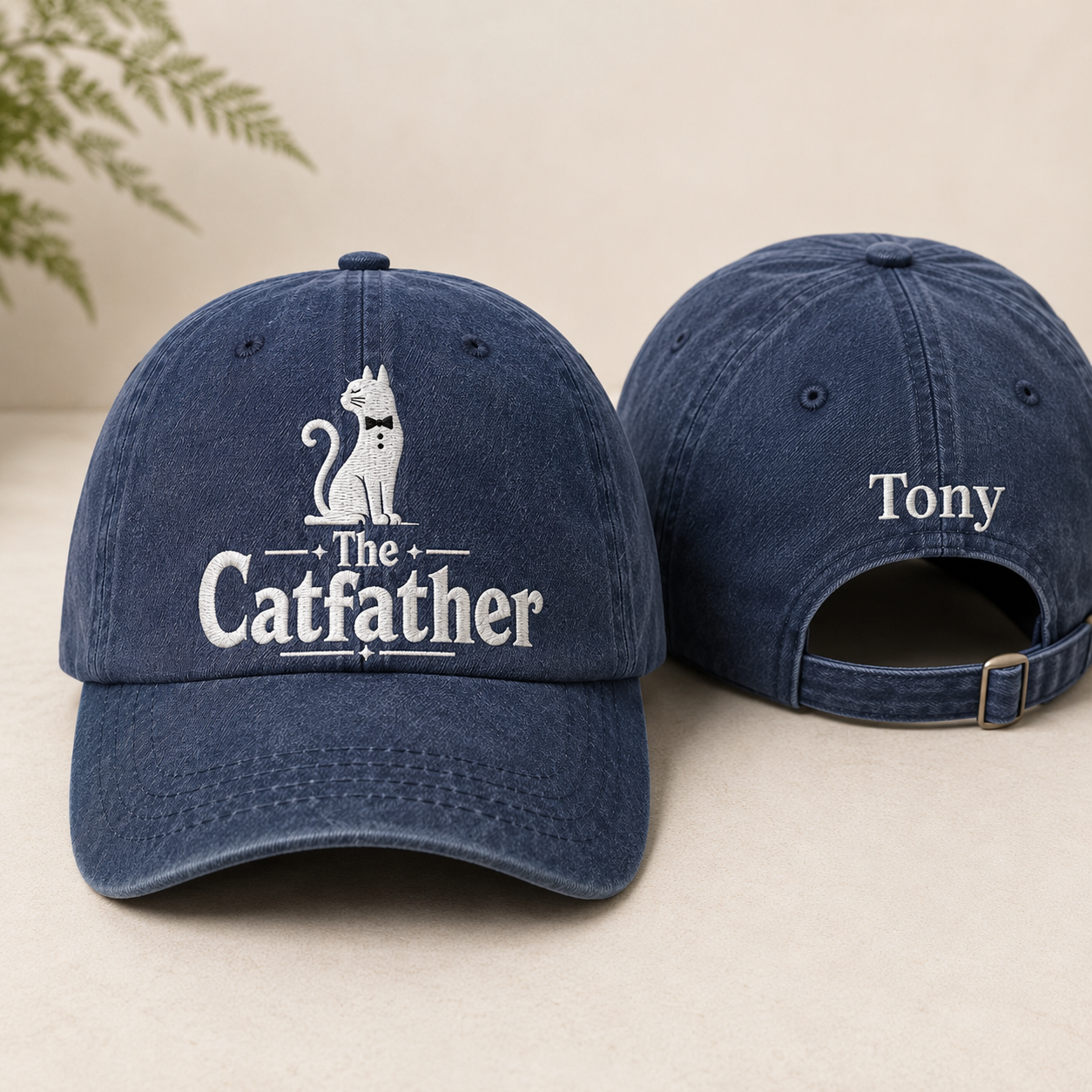 The Catfather Washed Cap - Washed Cap - front view