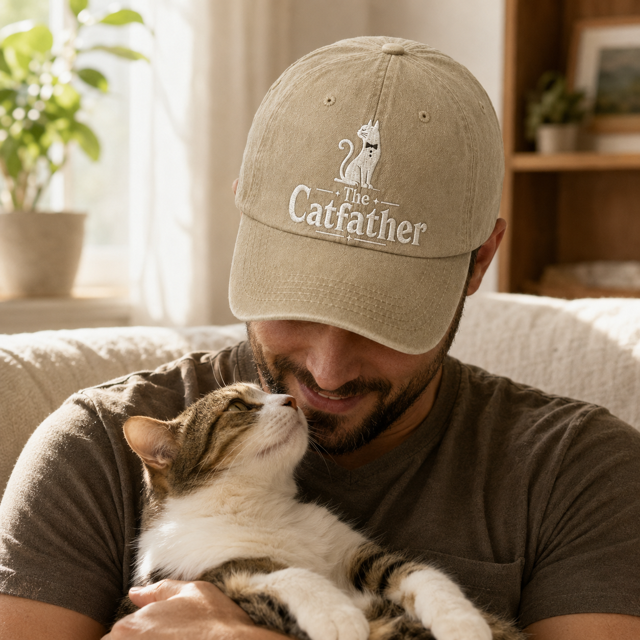 The Catfather Washed Cap - Washed Cap - side view