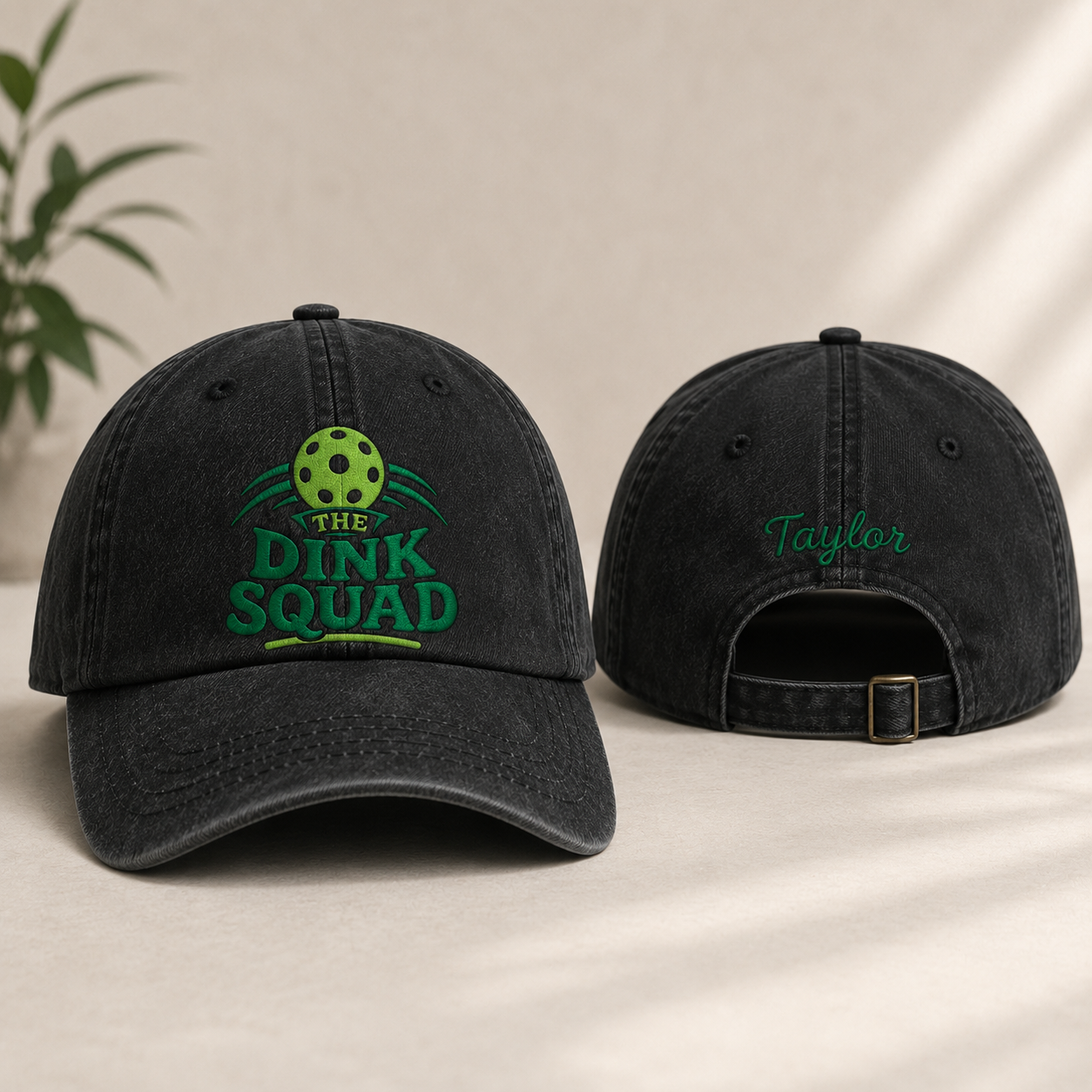 The Dink Squad Embroidered Washed Cap - Washed Cap - front view