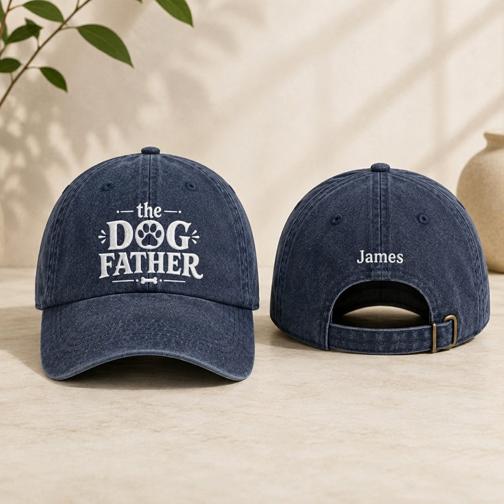 The Dog Father Washed Cap - front view