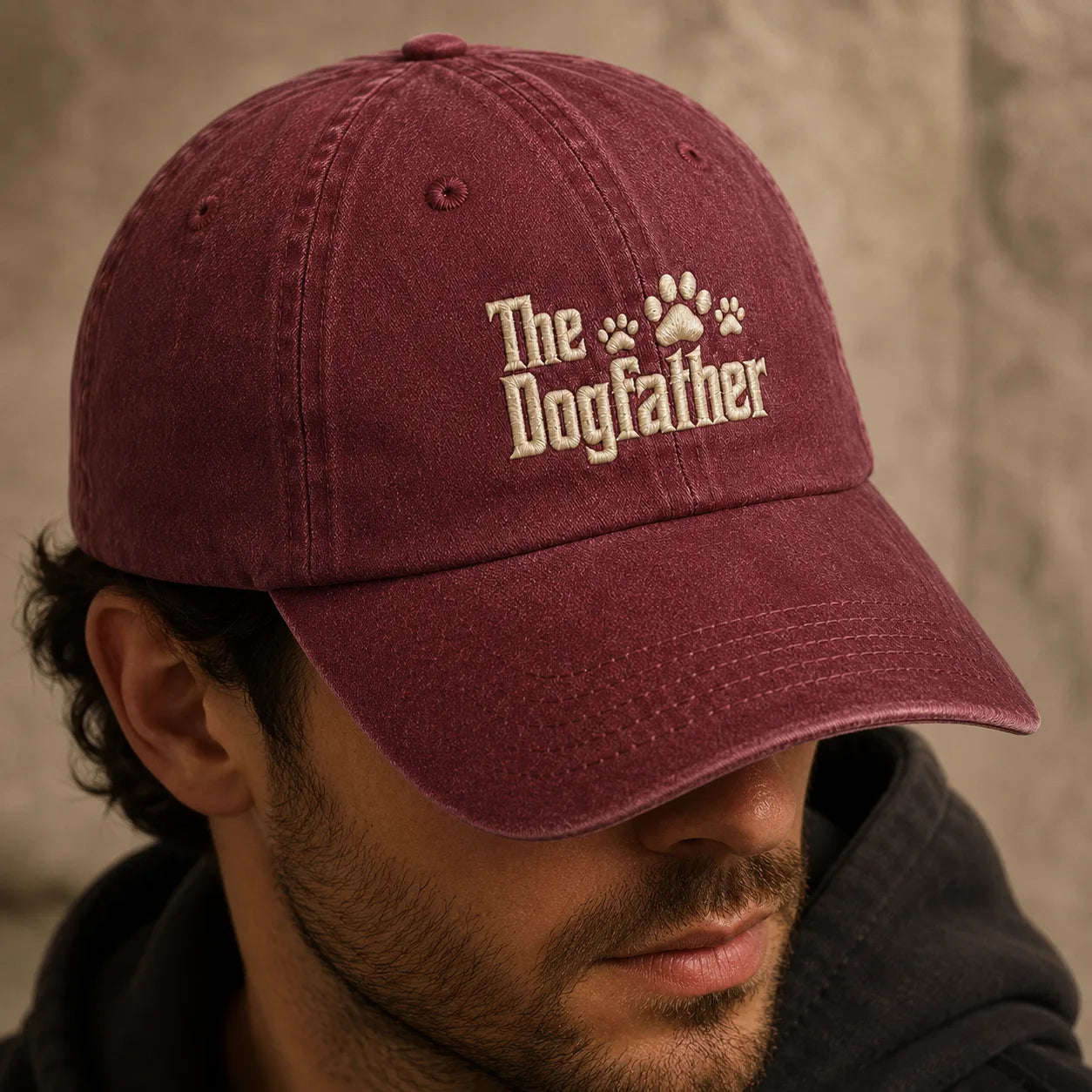 The Dogfather Washed Cap - washed cap - alternate angle