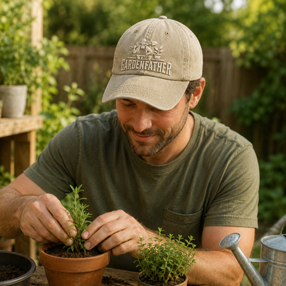 The Gardenfather Washed Cap - Washed Cap - side view