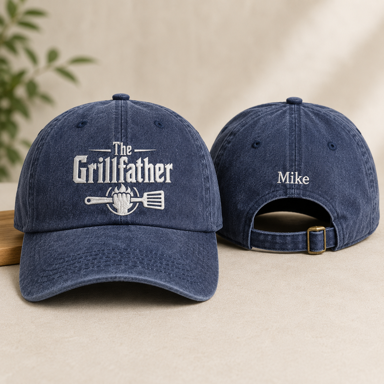 The Grillfather Washed Cap - Washed Cap - front view