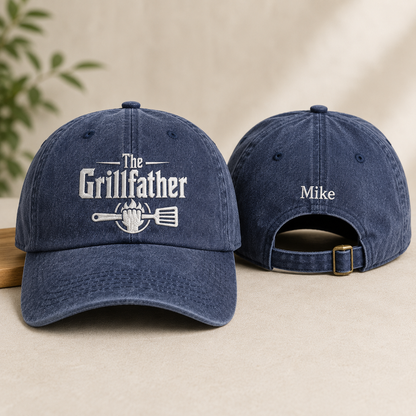 The Grillfather Washed Cap - Washed Cap - front view