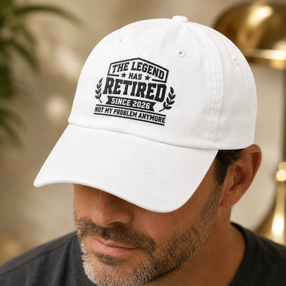 The Legend Has Retired Since 2026 Washed Cap - washed cap - detail
