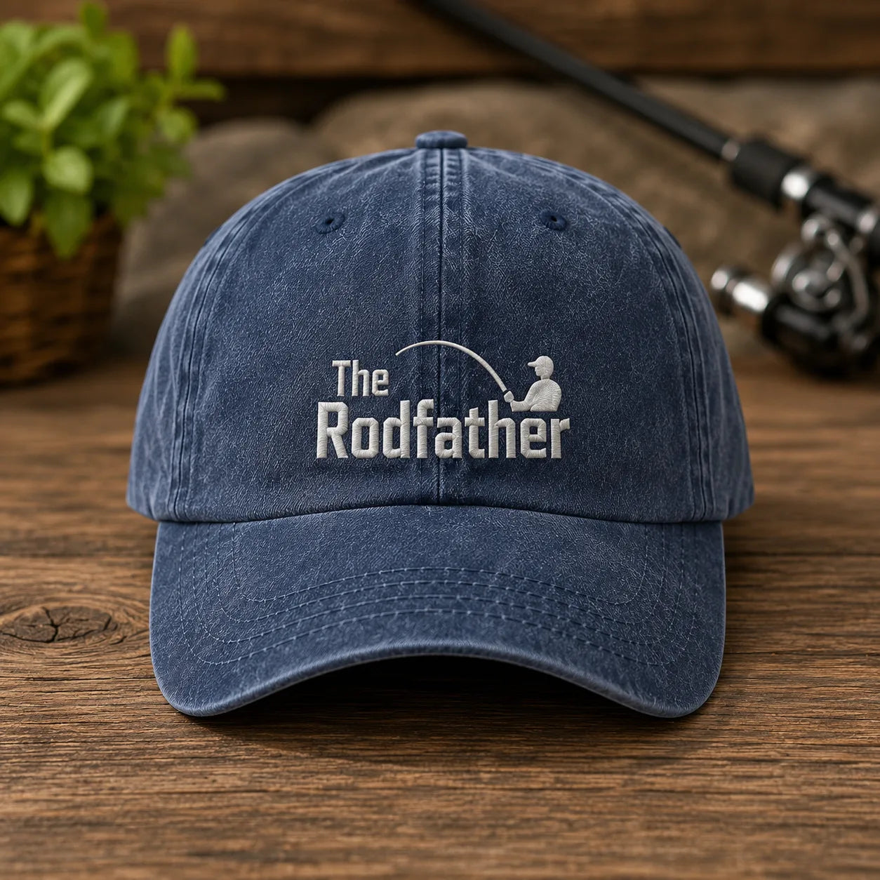 The Rodfather Washed Cap - washed cap - alternate angle