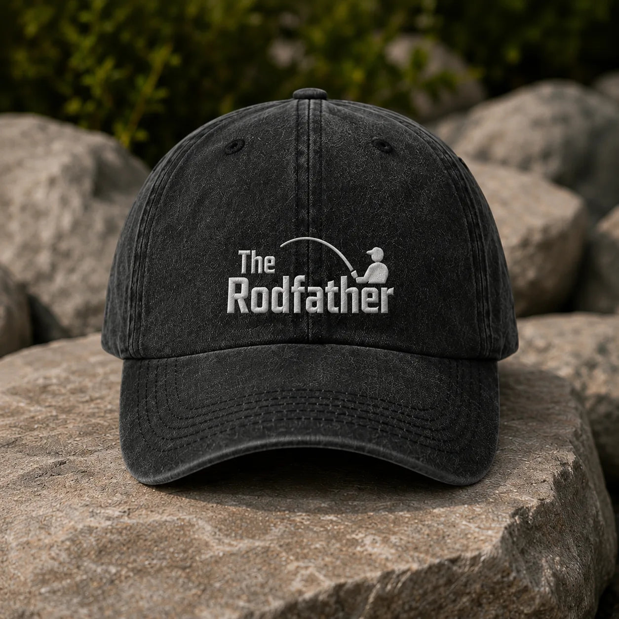 The Rodfather Washed Cap - washed cap - detail