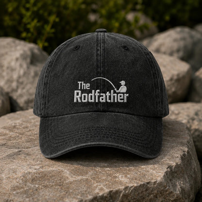 The Rodfather Washed Cap - washed cap - detail