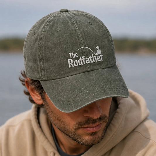 The Rodfather Washed Cap - washed cap - front view