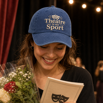 Theatre Is My Sport Embroidered Washed Cap - Washed Cap - alternate angle