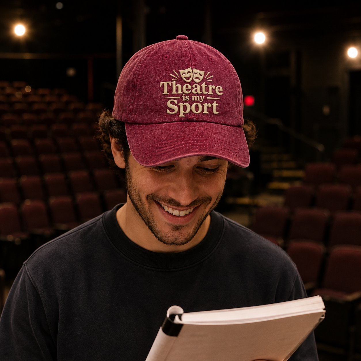 Theatre Is My Sport Embroidered Washed Cap - Washed Cap - lifestyle