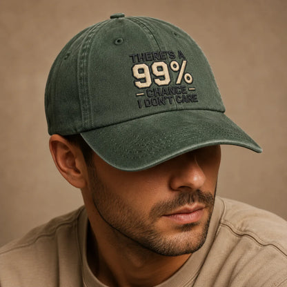 There's a 99% Chance I Don't Care Washed Cap - washed cap - alternate angle