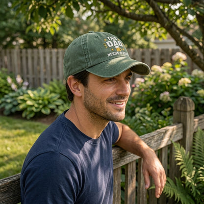 This Dad Needs Beer Embroidered Washed Cap – Diprr