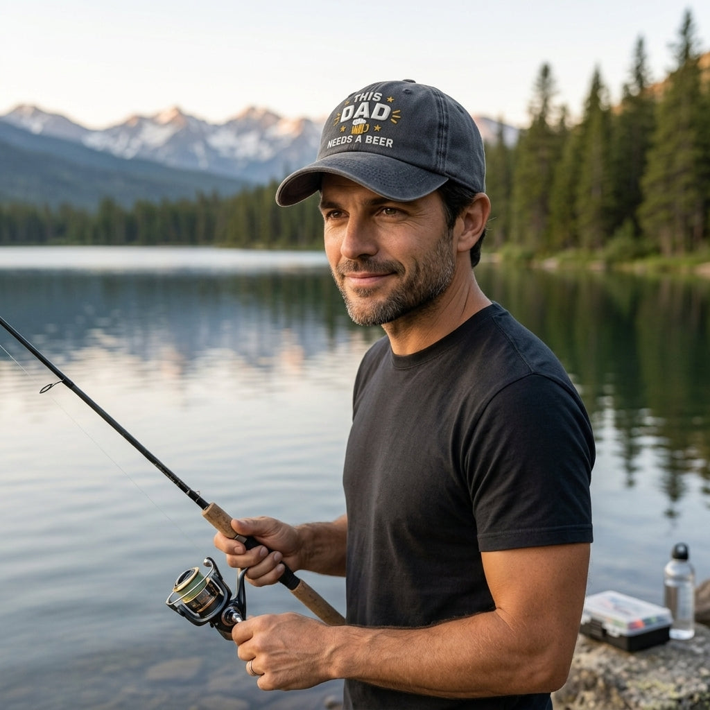 This Dad Needs Beer Embroidered Washed Cap – Diprr