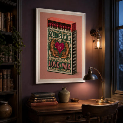 Tiger Matchbox Love and War Wall Art Decor - Wall Art Decor - lifestyle