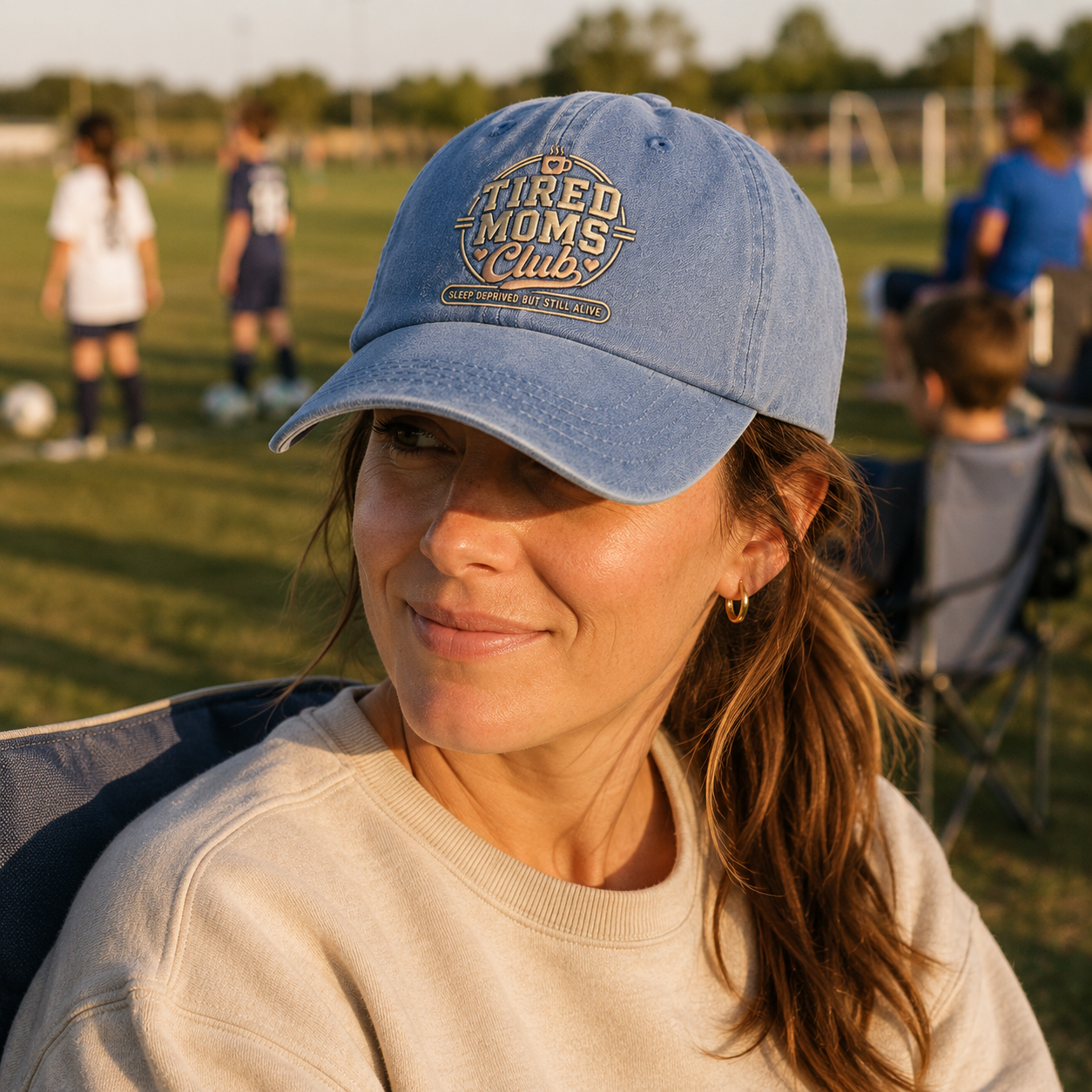 Tired Moms Club Washed Cap - Washed Cap - detail