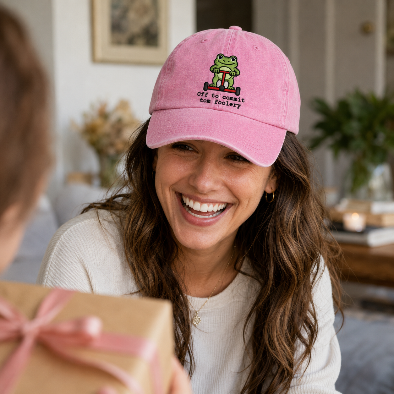 Tom Foolery Frog Washed Cap - Washed Cap - alternate angle