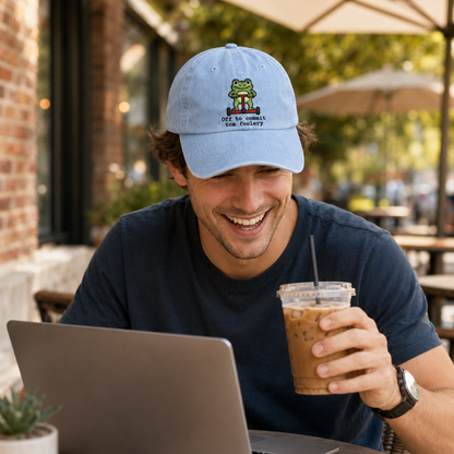Tom Foolery Frog Washed Cap - Washed Cap - detail