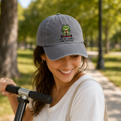 Tom Foolery Frog Washed Cap - Washed Cap - lifestyle