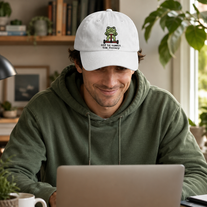 Tom Foolery Frog Washed Cap - Washed Cap - side view