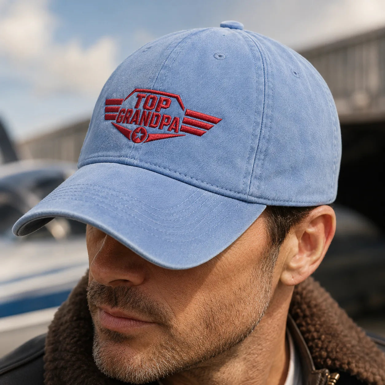 Top Grandpa Washed Cap - washed cap - alternate angle