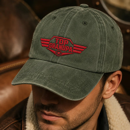 Top Grandpa Washed Cap - washed cap - detail