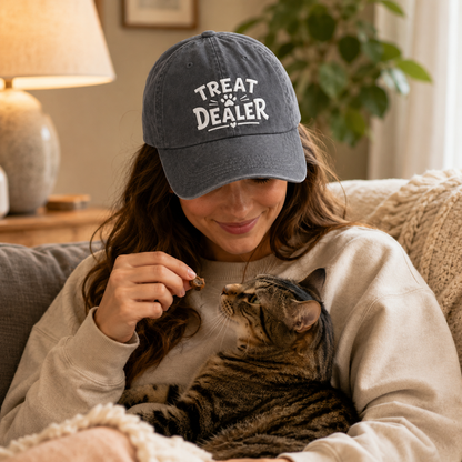 Treat Dealer Embroidered Washed Cap - Washed Cap - detail