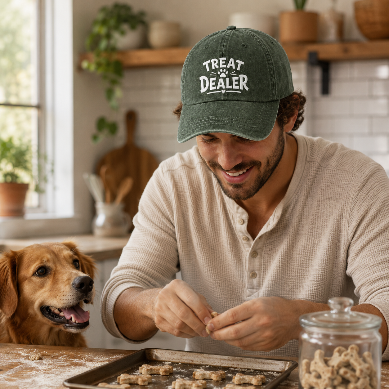 Treat Dealer Embroidered Washed Cap - Washed Cap - lifestyle