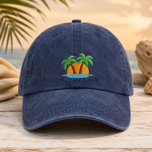 Tropical Island Washed Cap - washed cap - front view