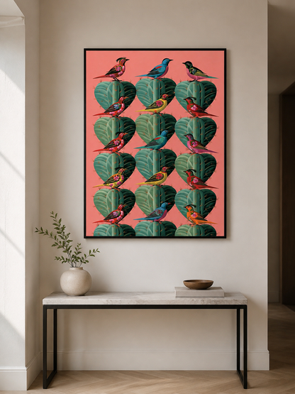 Tropiska Fåglar Poster - Wall Art Decor - packaging - tropical tanager wall art, colorful bird art print