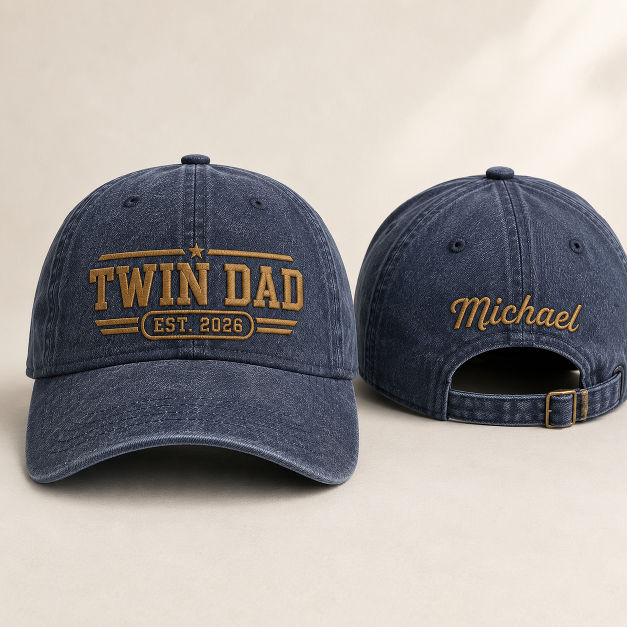Twin Dad Washed Cap - Washed Cap - front view