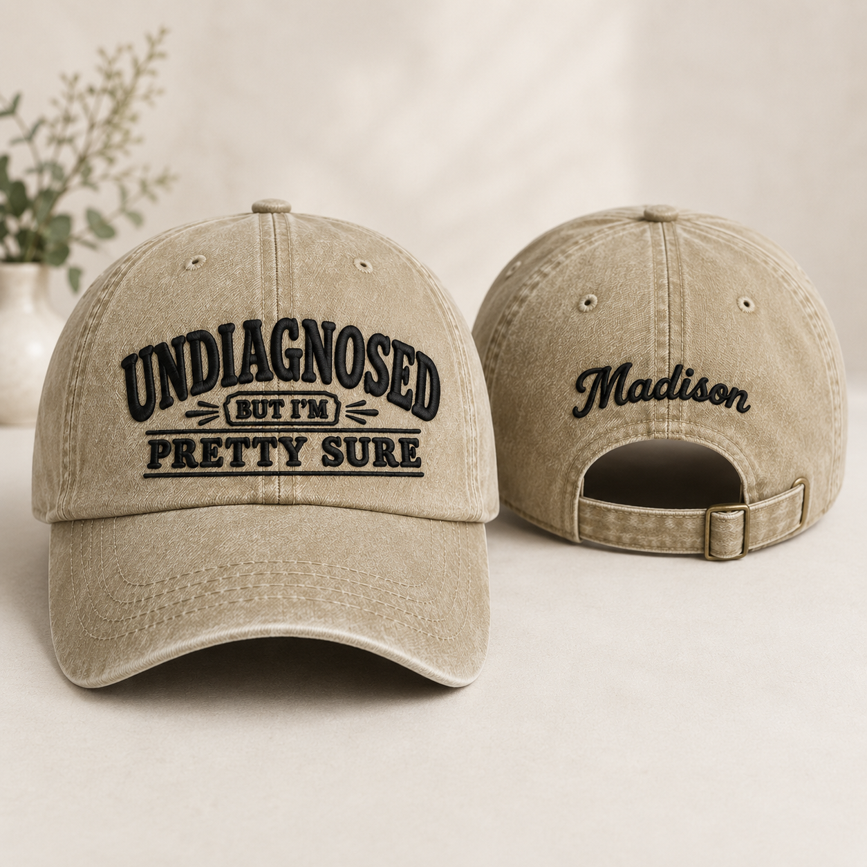 Undiagnosed Pretty Sure Washed Cap - Washed Cap - front view