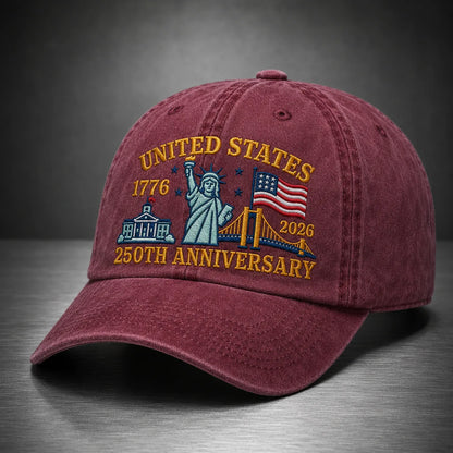 United States 1776-2026 250th Anniversary Washed Cap - washed cap - alternate angle